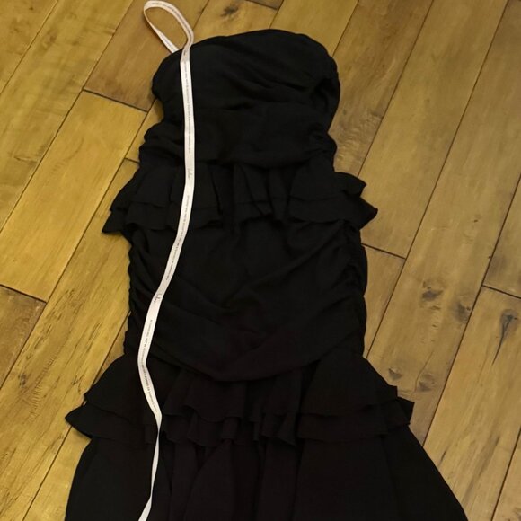 Lulus Loni Black Strapless Ruffled Maxi Dress - Size S - Picture 3 of 3